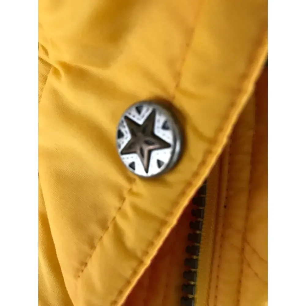 Obermeyer‎ Ski Vest Zip Buttons Yellow Patches Womens Size 14